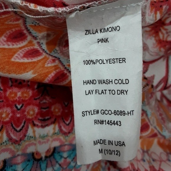 People’s Project LA Zilla Girls Kimono Poncho Top Medium  Open Front Cover Up - Picture 5 of 5